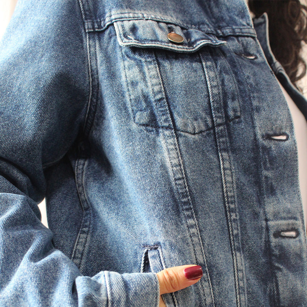 Chaqueta Oversize Mujer Lec Lee indigo Medio