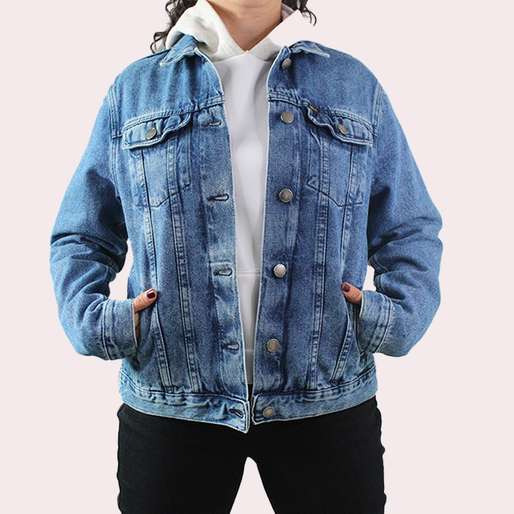 Chaqueta Oversize Mujer Lec Lee indigo Medio
