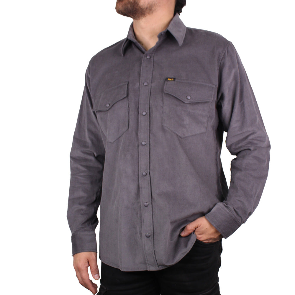 CAMISA EN PANA PARA HOMBRE LEC LEE - GRIS