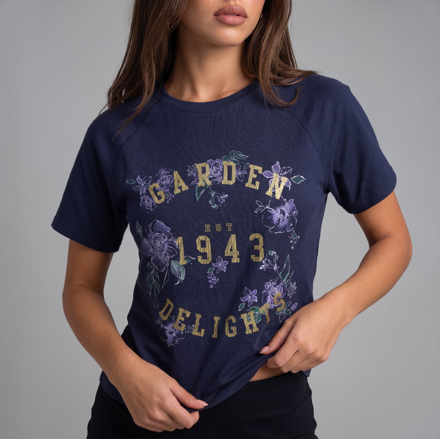 Camiseta Cuello Redondo Mujer Lec Lee Azul Oscuro - Hortensia