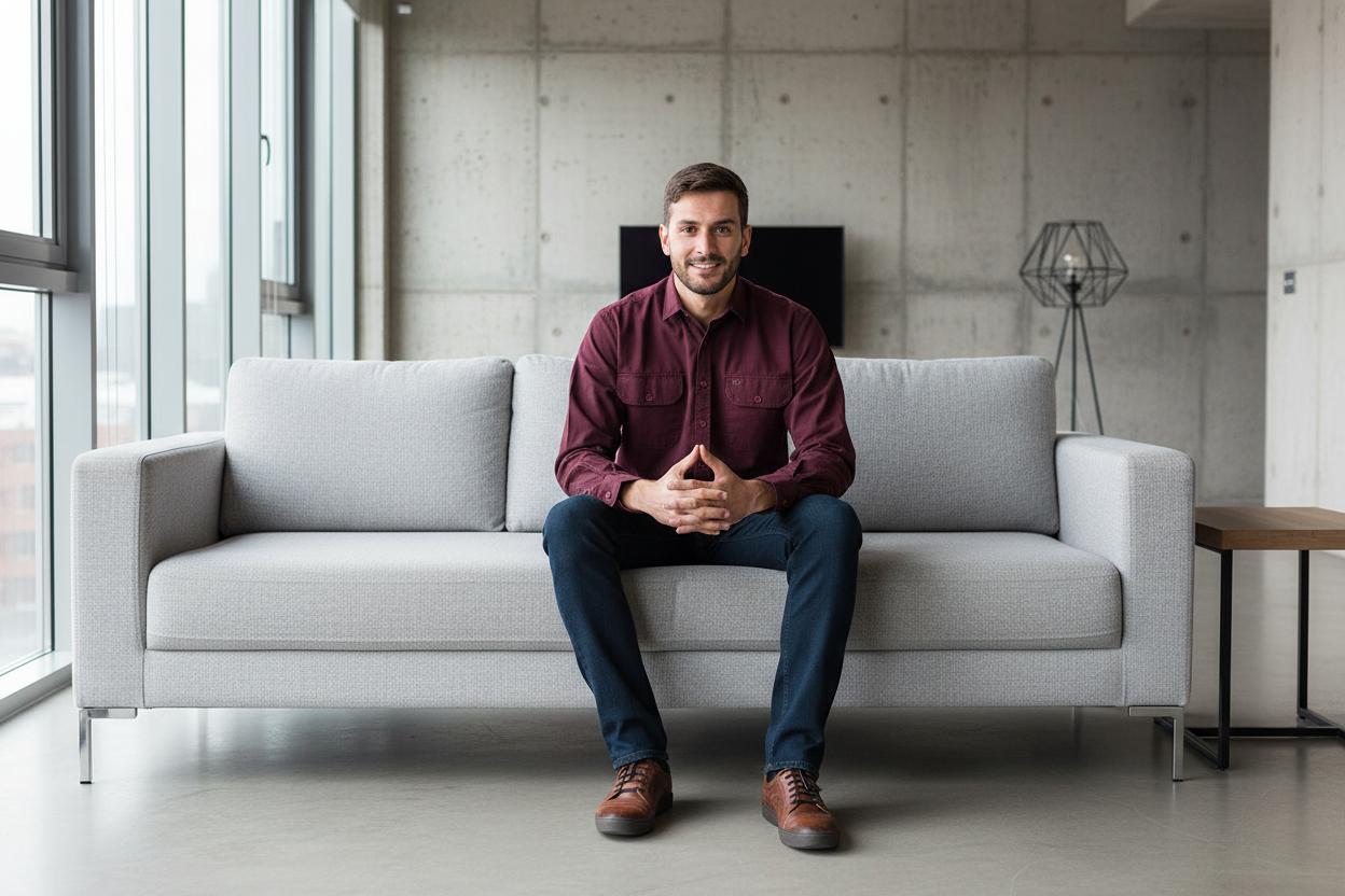 Jean Staid Hip para Hombre Índigo Oscuro
