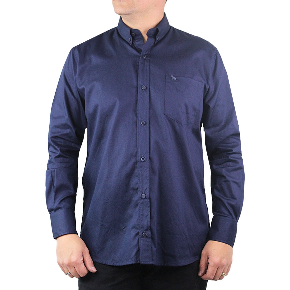 Camisa Unicolor Lec Lee Azul Oscuro
