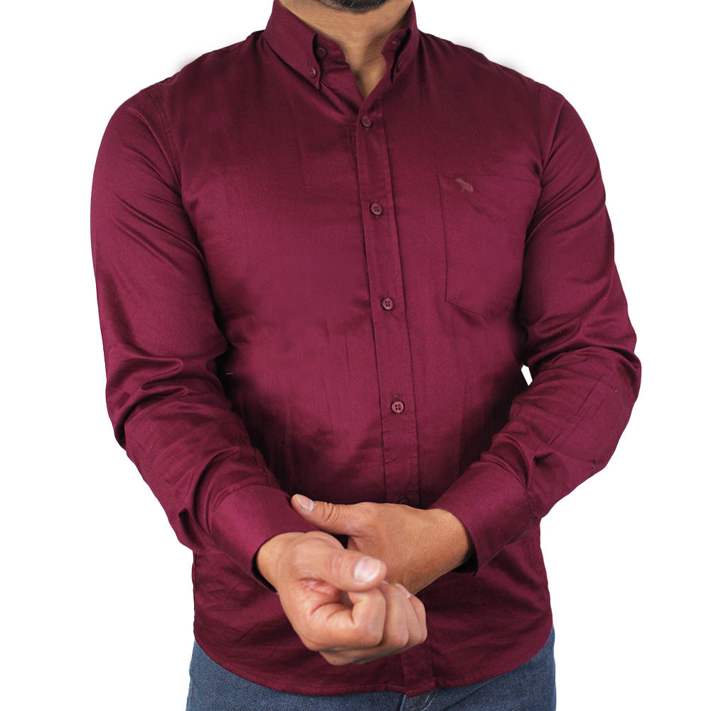 Camisa para hombre Lec Lee- Vinotinto