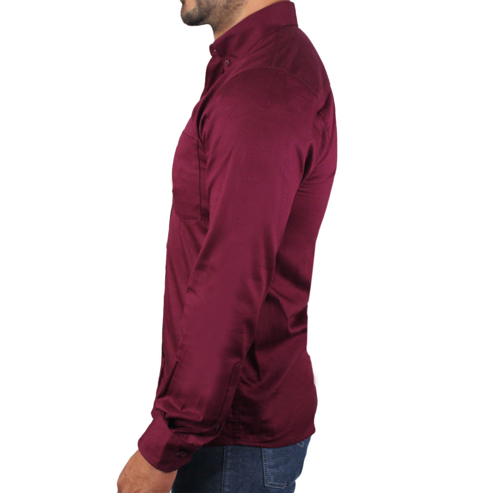 Camisa para hombre Lec Lee- Vinotinto