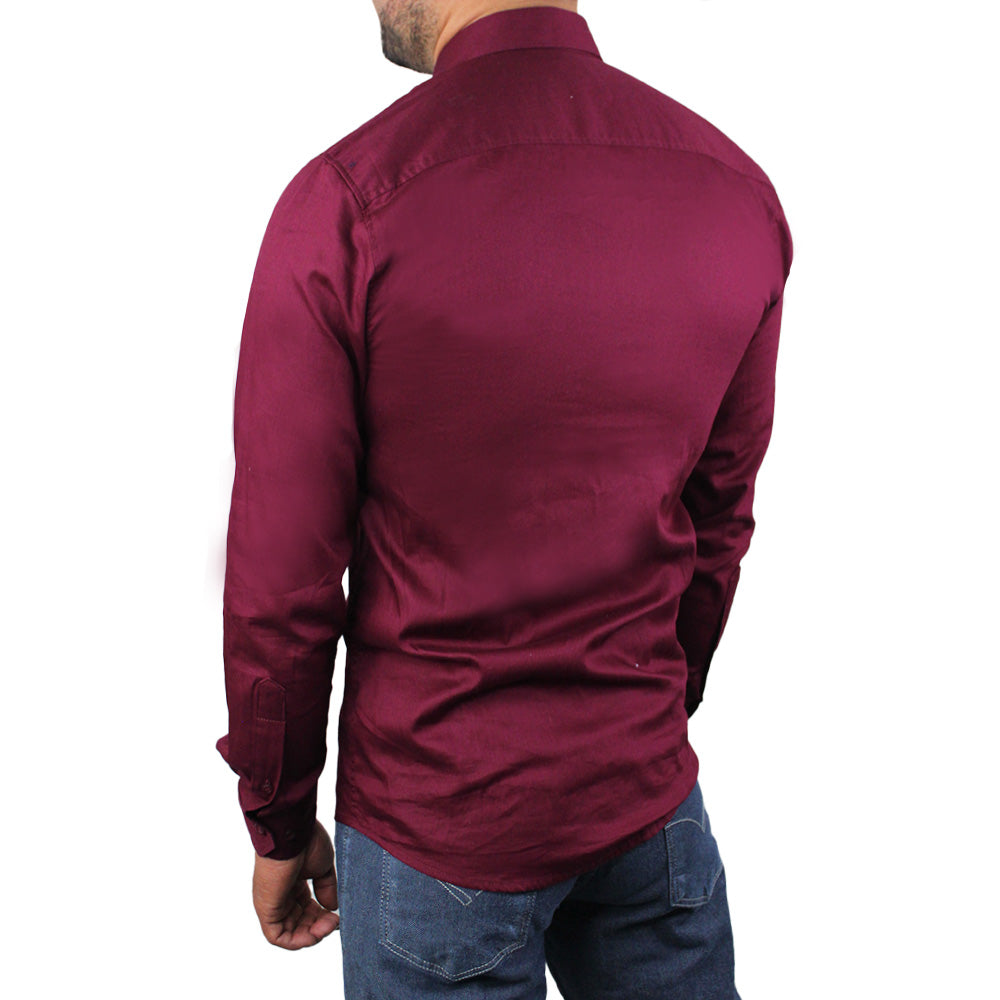 Camisa para hombre Lec Lee- Vinotinto