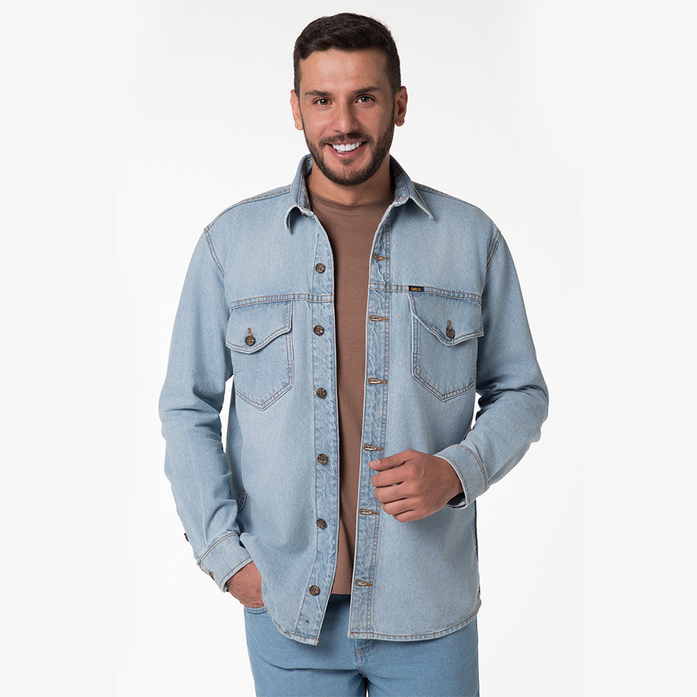 Camisa Jeans Lec Lee Para Hombre Look Camisa Jean Hombre Camisa