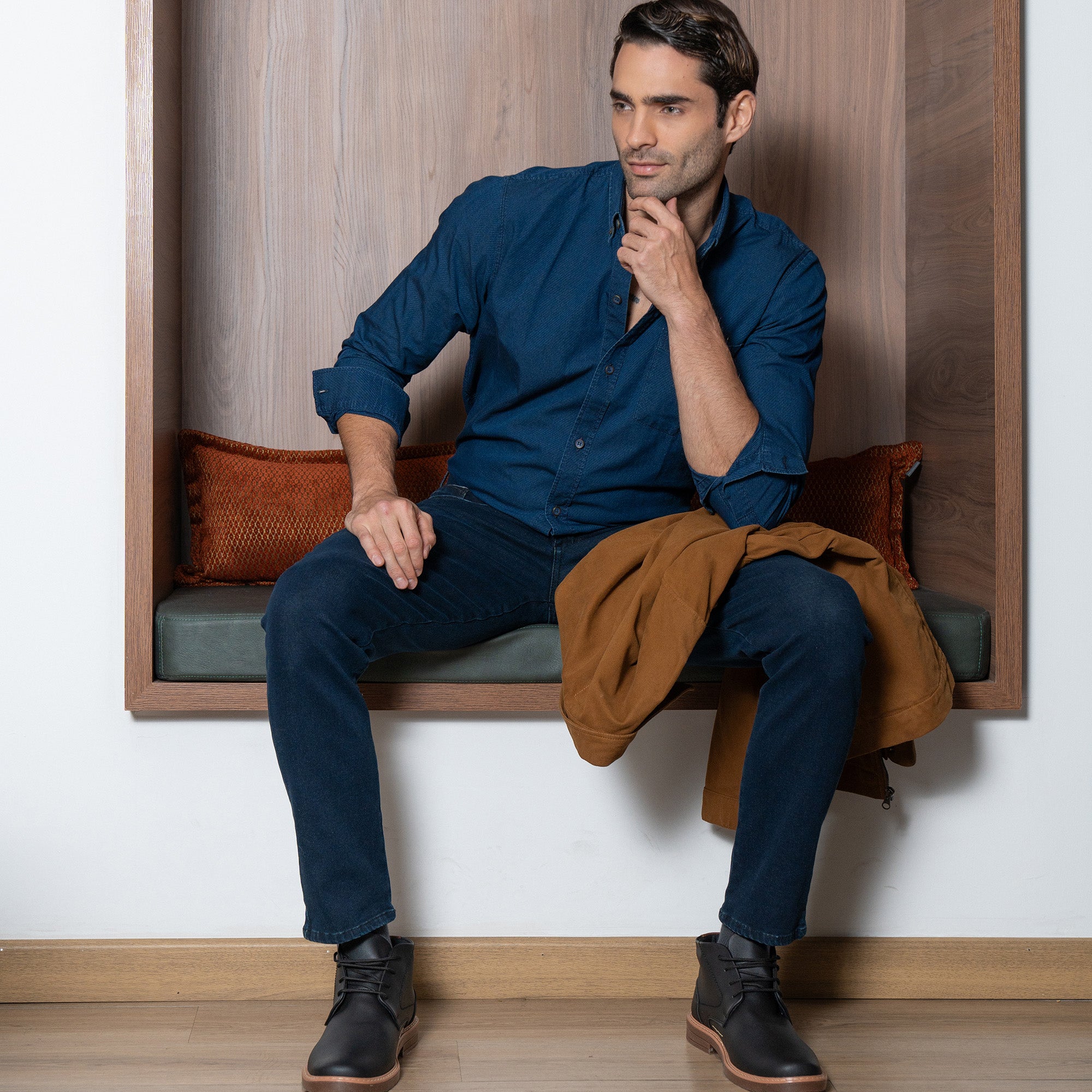 Camisa para hombre Lec Lee - Azul Oscuro