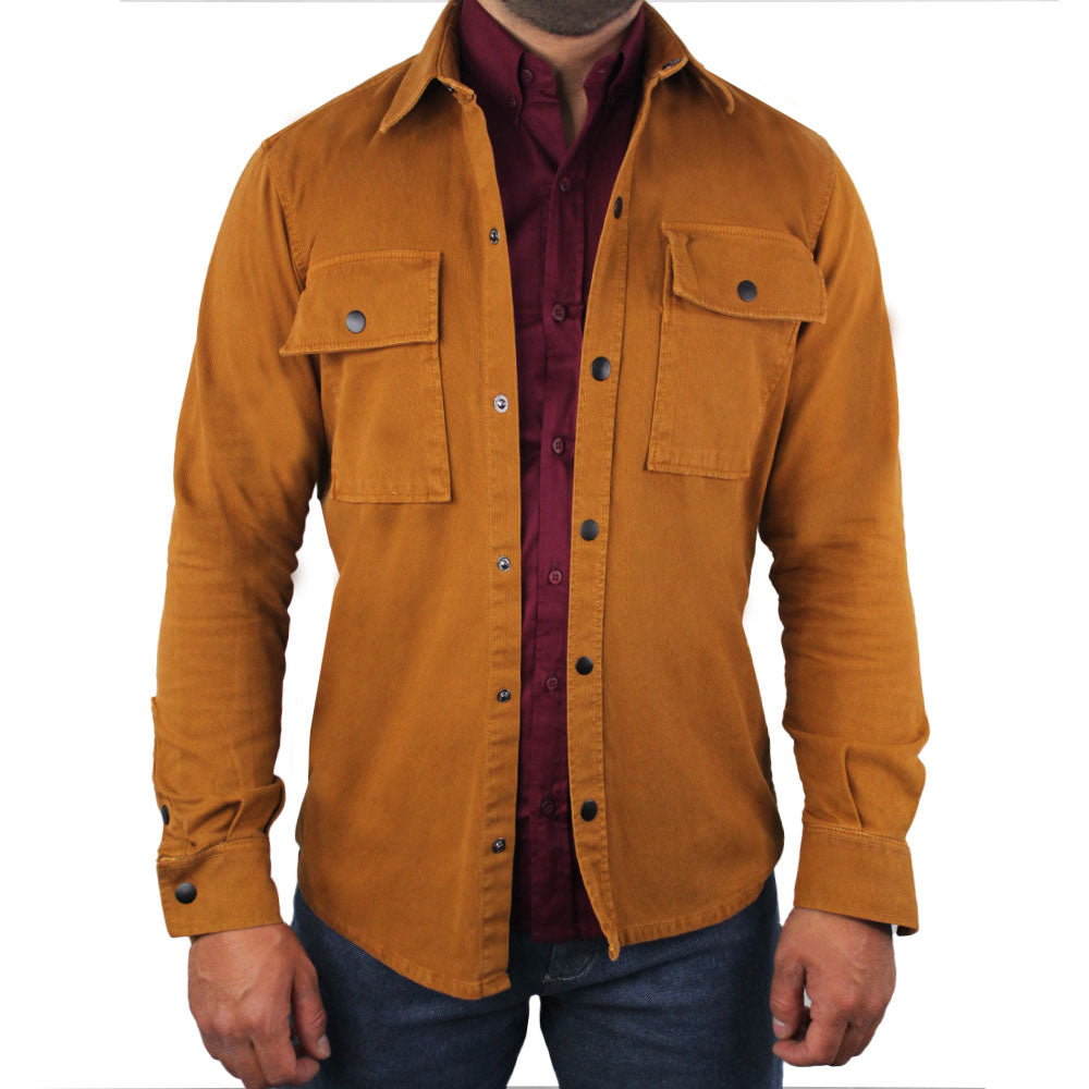 Camichaqueta para hombre color mostaza
