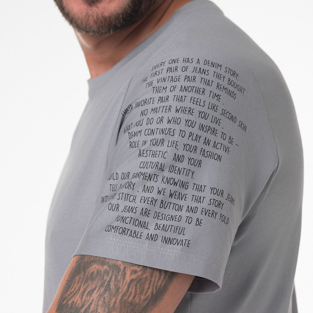 Camiseta manga corta true instinct Lec Lee - Gris