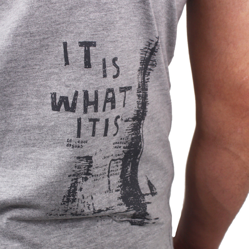 Camiseta slim fit para hombre Lec Lee - Gris