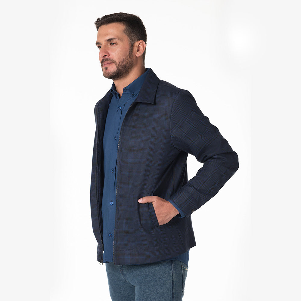 Chaqueta cuadros para Hombre Lec Lee - Azul