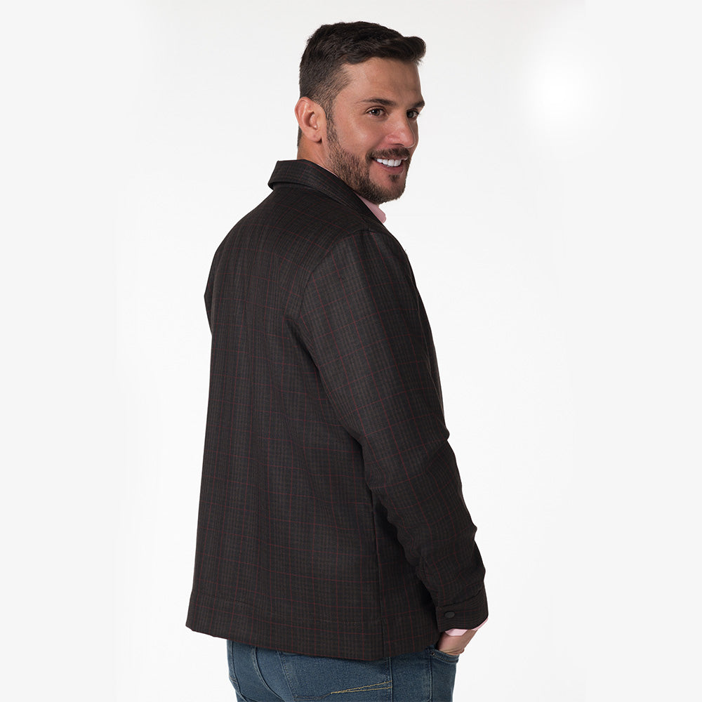 Chaqueta Cuadros para Hombre Lec Lee - Café