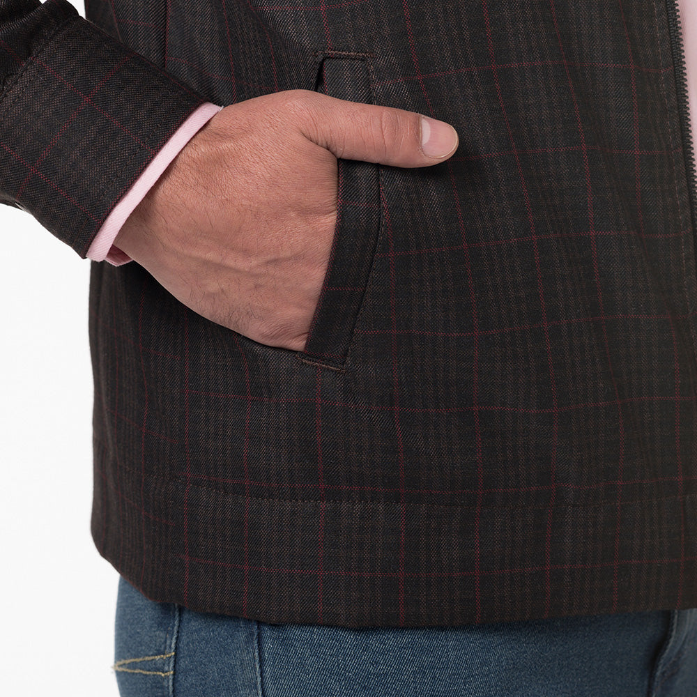Chaqueta Cuadros para Hombre Lec Lee - Café