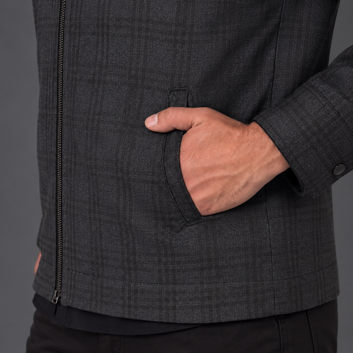 Chaqueta Cuadros para Hombre Lec Lee - Gris