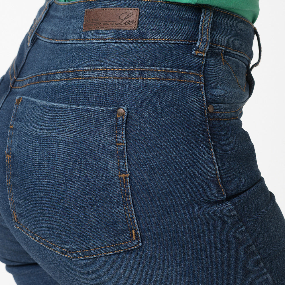 Jean Tiro medio para Mujer Lec Lee - Índigo Medio