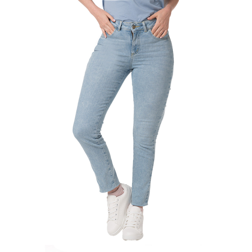 Jean Skinny Fit Indigo Claro Para Mujer Lec Lee