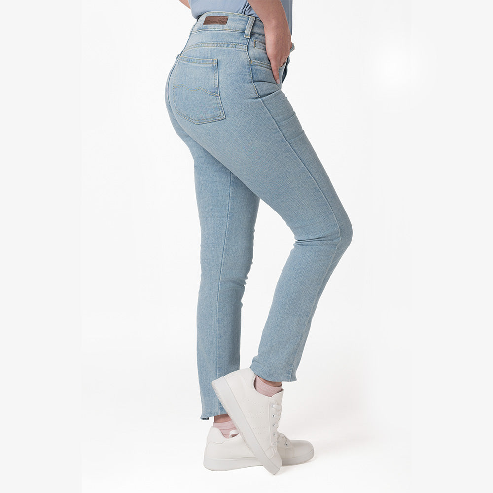 Jean Skinny Fit Indigo Claro Para Mujer Lec Lee