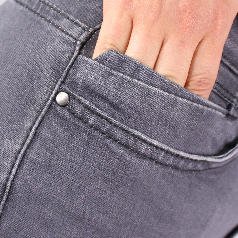 Jean Mujer Tiro Alto Lec Lee  Gris Claro