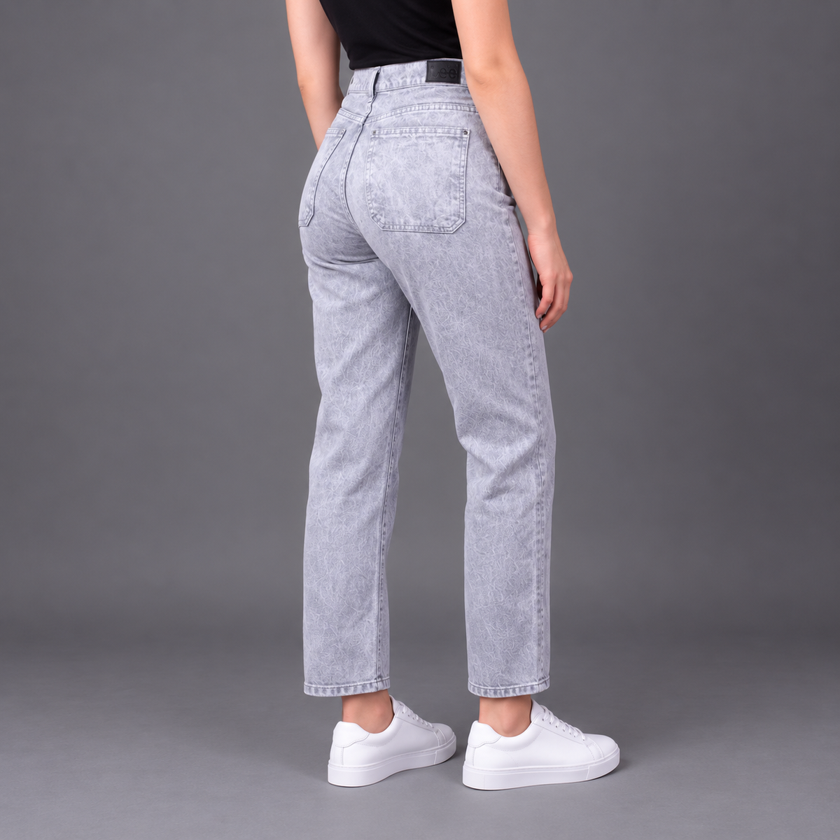 Jean Mom Fit para Mujer Lec Lee Gris Claro