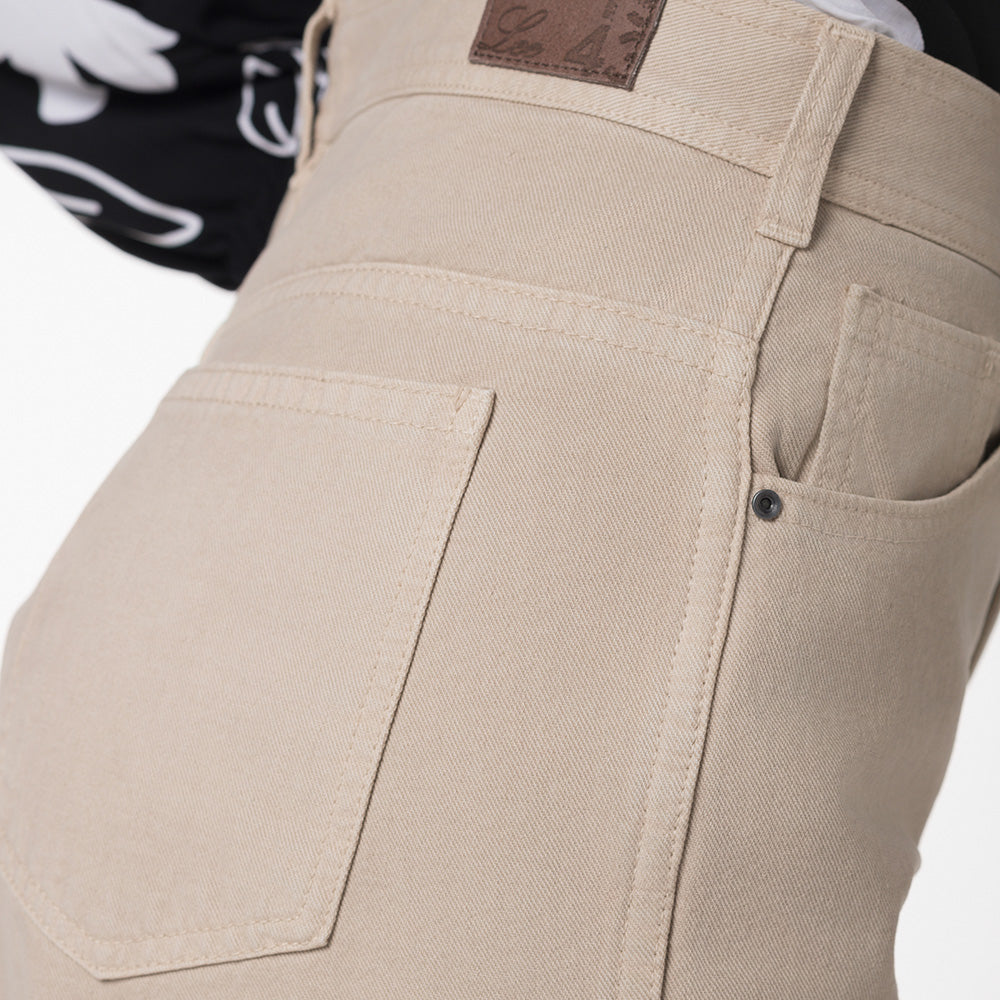 Jean Wide Leg para Mujer Lec Lee - Beige