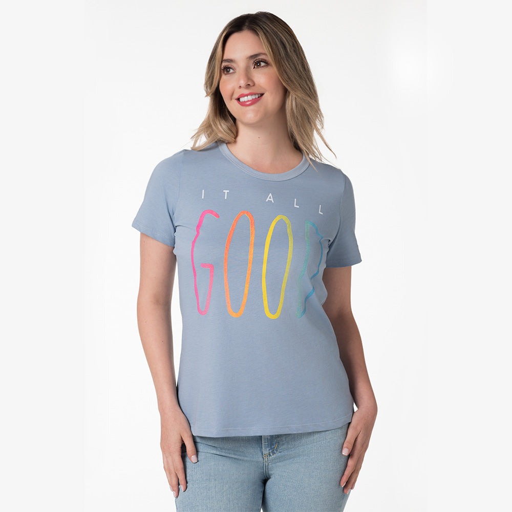 Camiseta manga corta para mujer Lec Lee - Azul