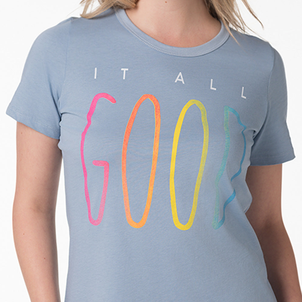 Camiseta manga corta para mujer Lec Lee - Azul