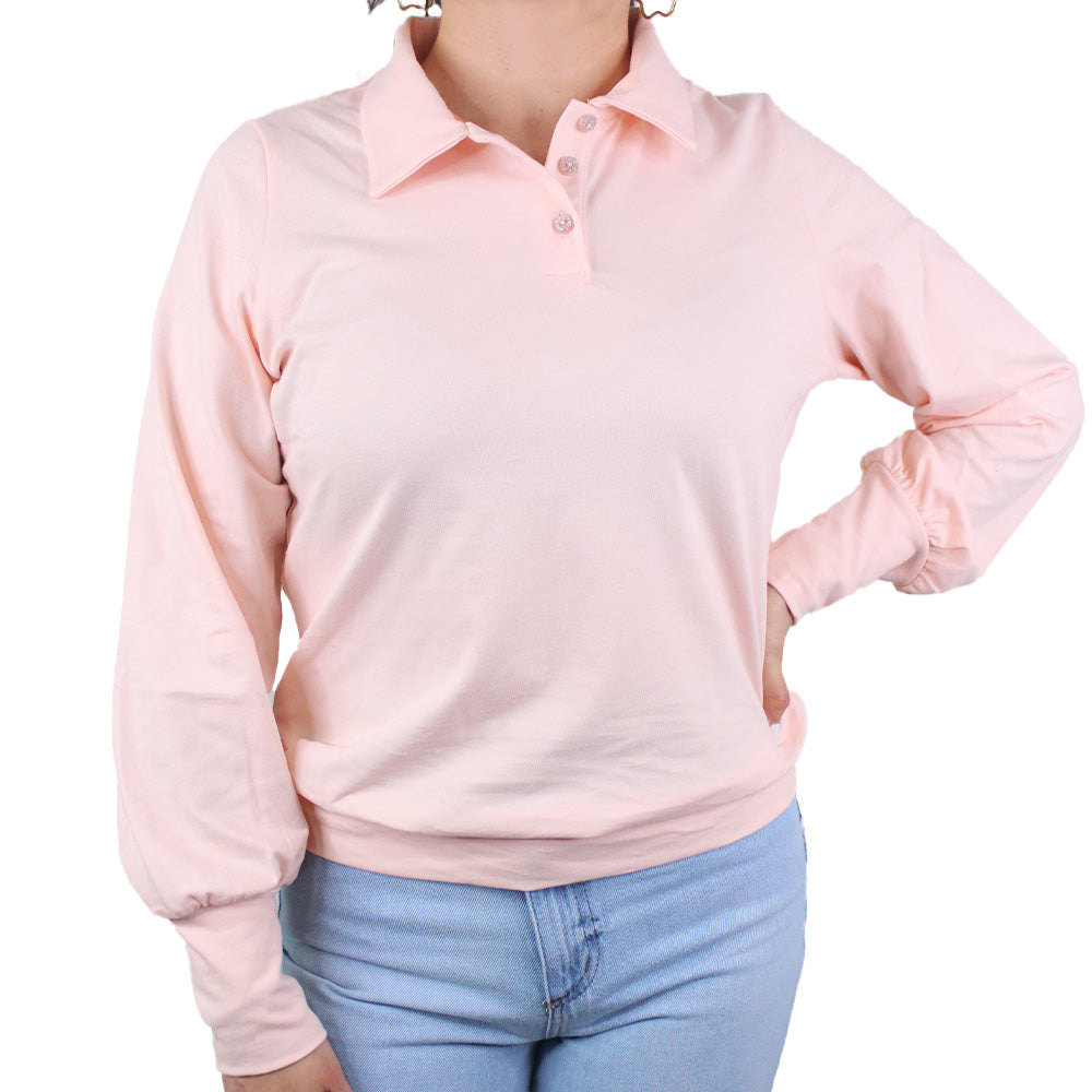 Camiseta polo manga larga para mujer Lec Lee