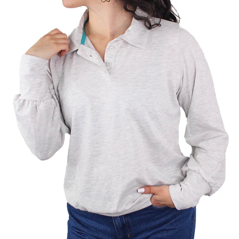 Camiseta polo manga larga para mujer Lec Lee