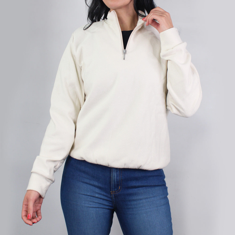 Saco cuello alto para mujer Lec Lee - Crudo
