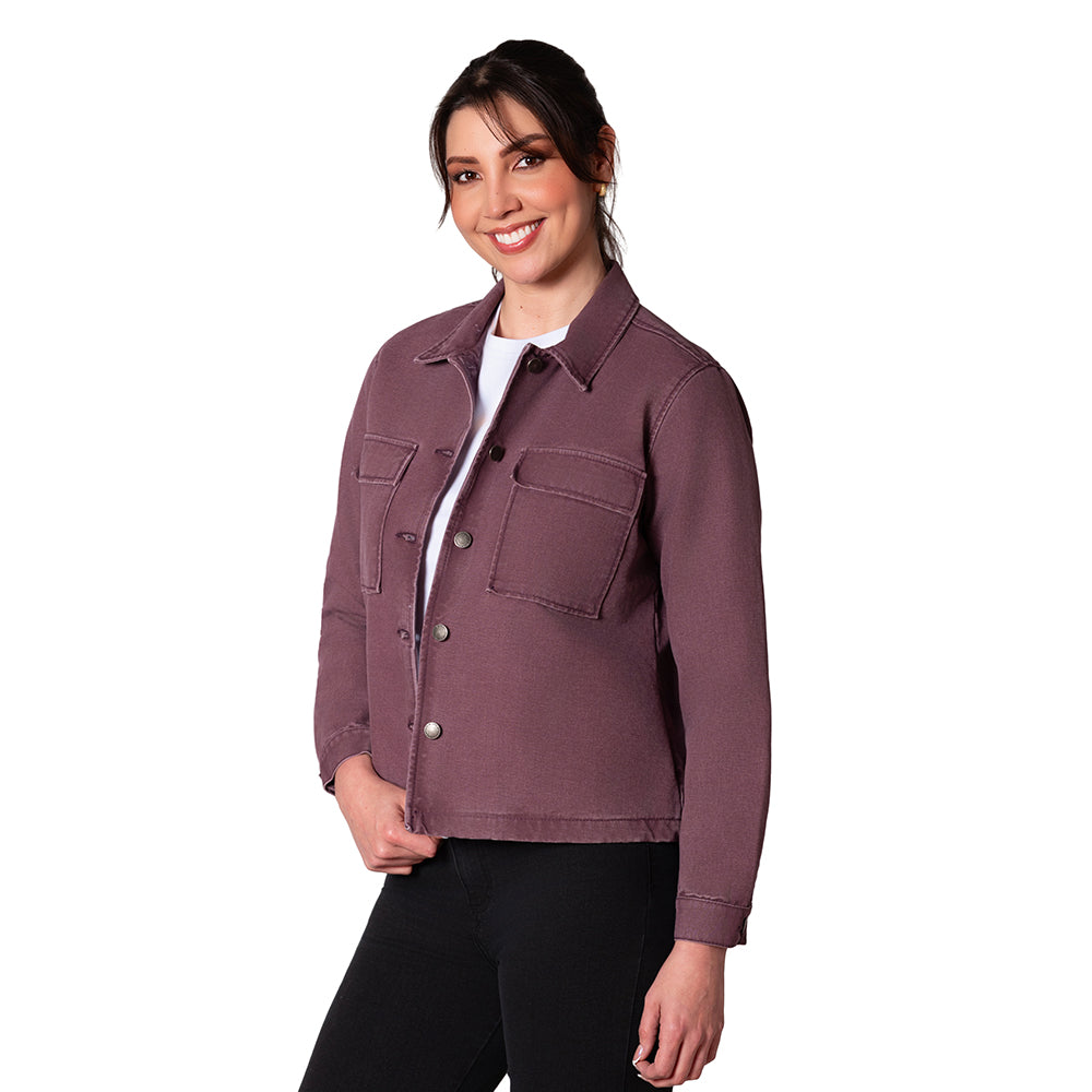 Chaqueta en Jean Mujer Lec Lee Uva