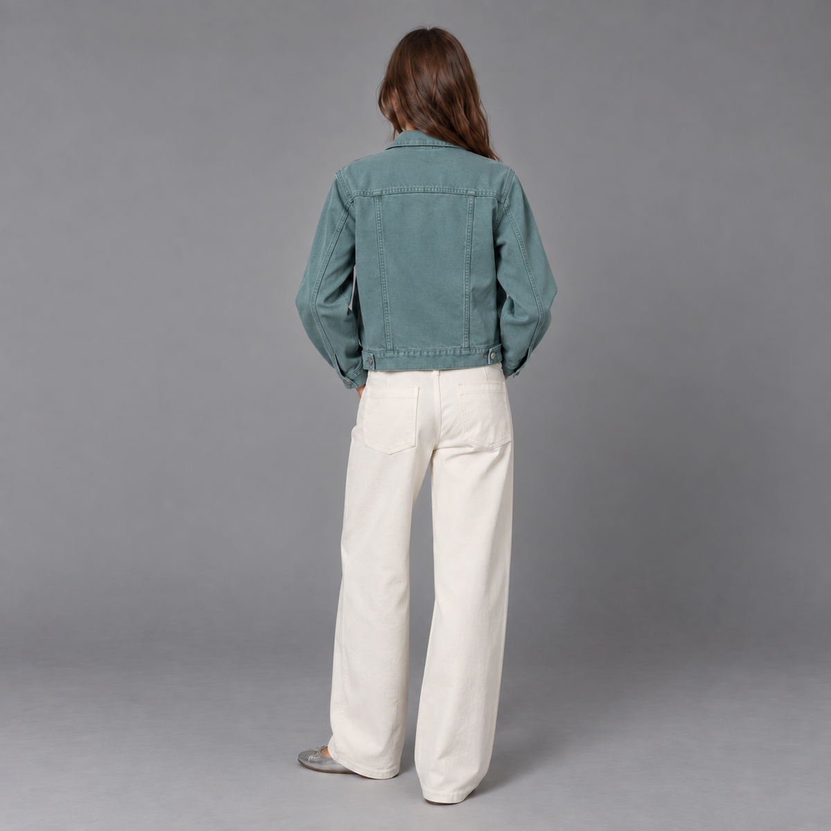 Chaqueta Casual Mujer Lec Lee Vinotinto - Verde Claro