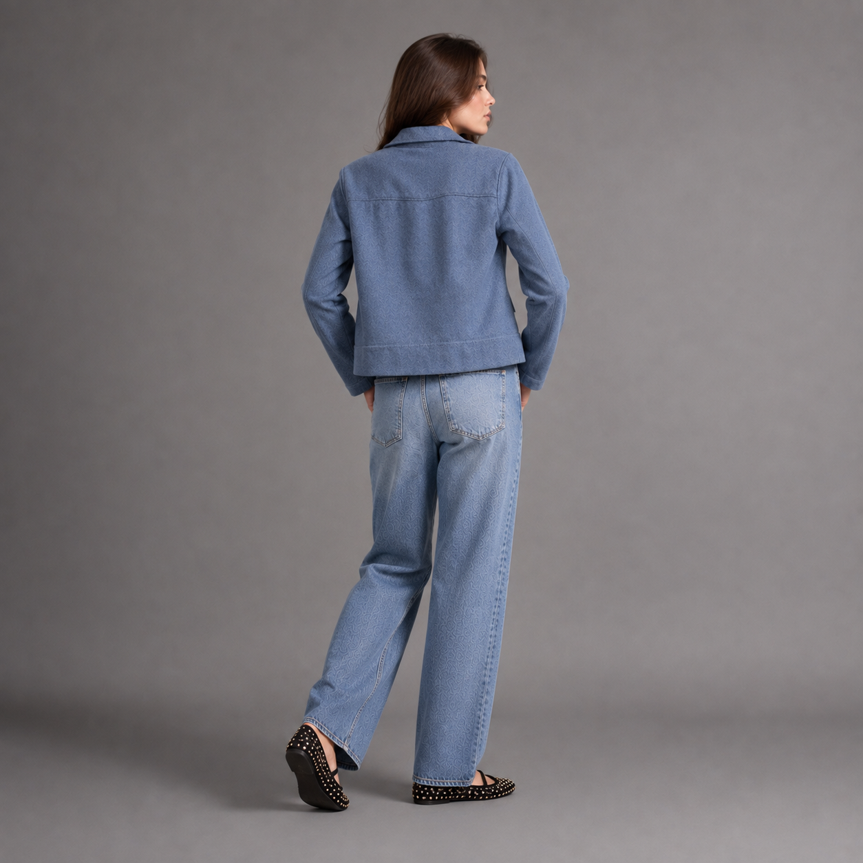 Chaqueta Liviana Mujer Lec Lee Azul Hortensia