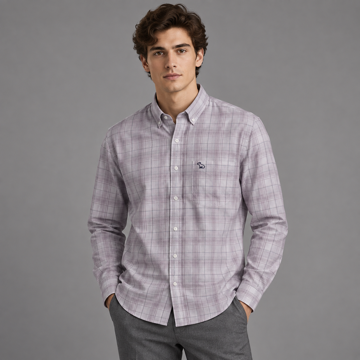 Camisa Casual a Cuadros Lec Lee Rosada