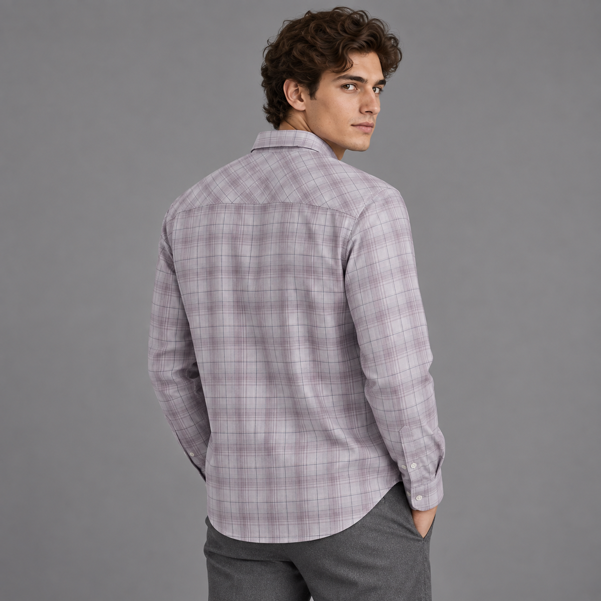 Camisa Casual a Cuadros Lec Lee Rosada