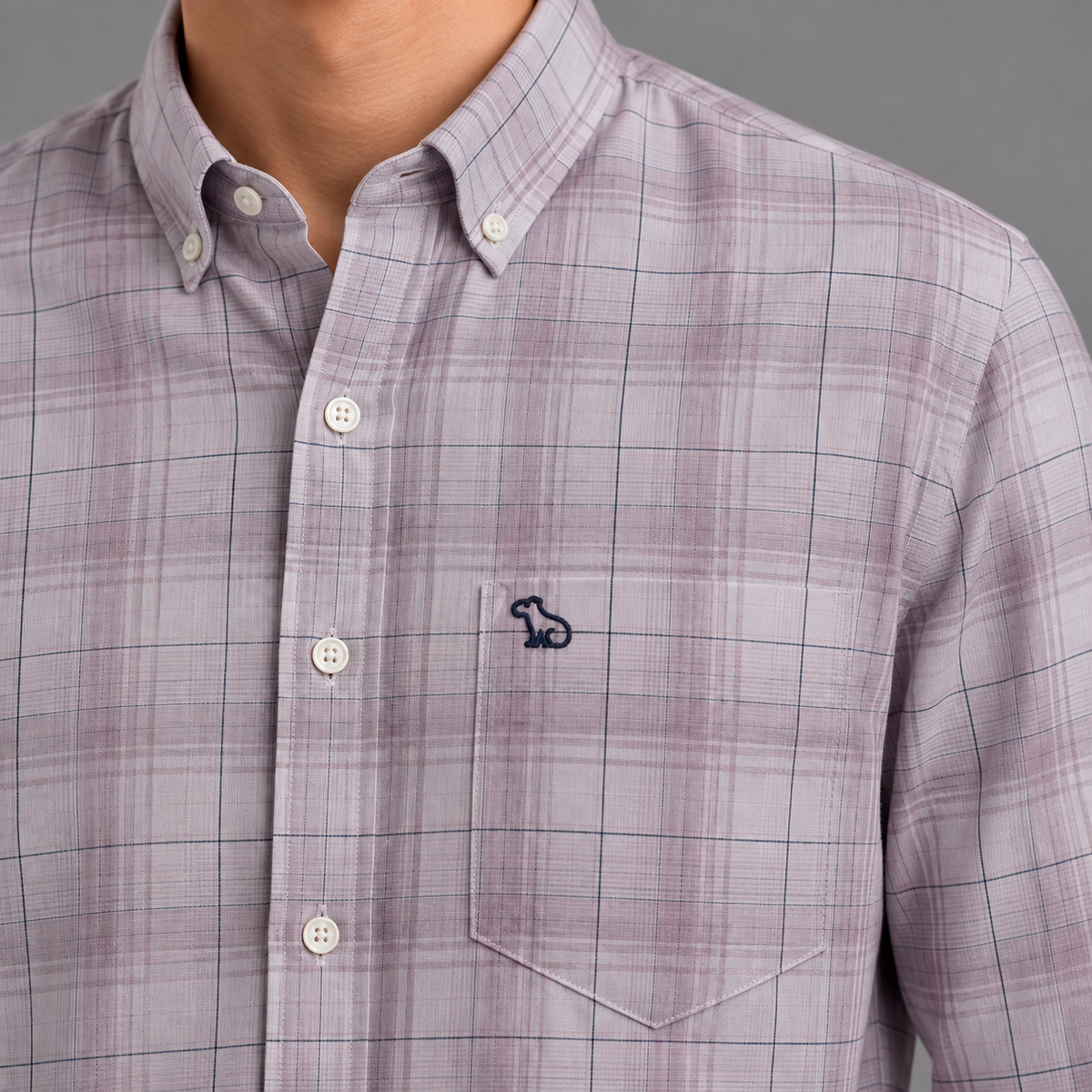 Camisa Casual a Cuadros Lec Lee Rosada