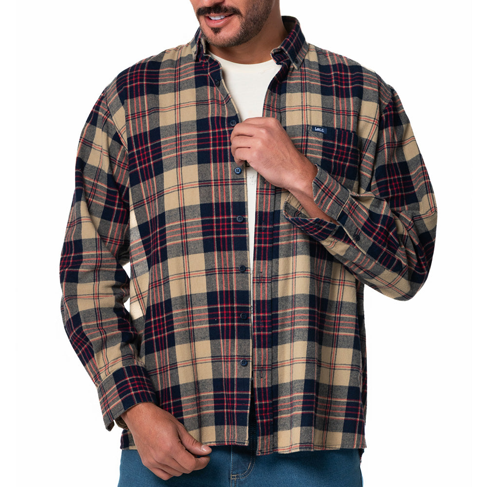 Camisa Leñadora Hombre Lec Lee Kaki