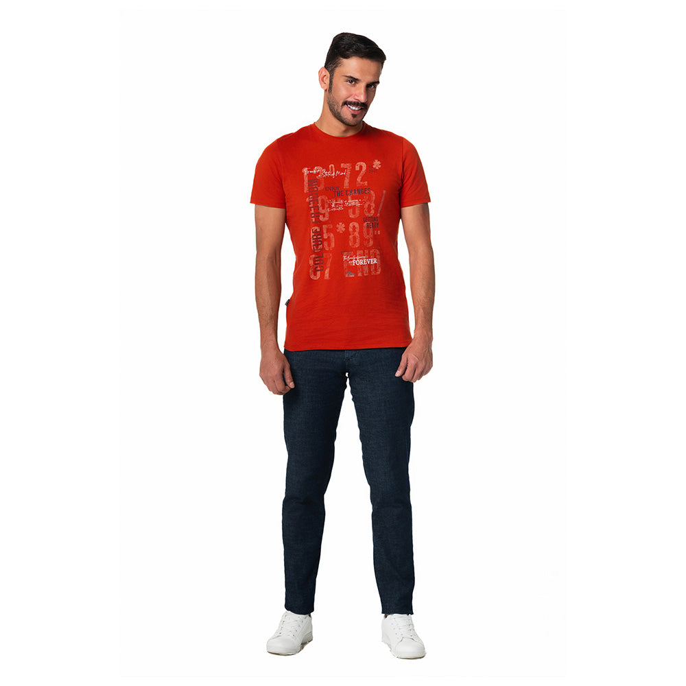 Camiseta Básica Hombre Lec Lee Terracota