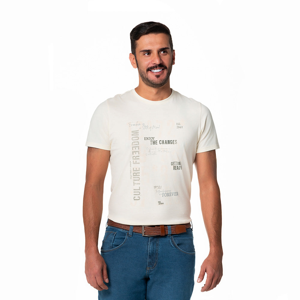 Camiseta Básica Hombre Lec Lee Terracota