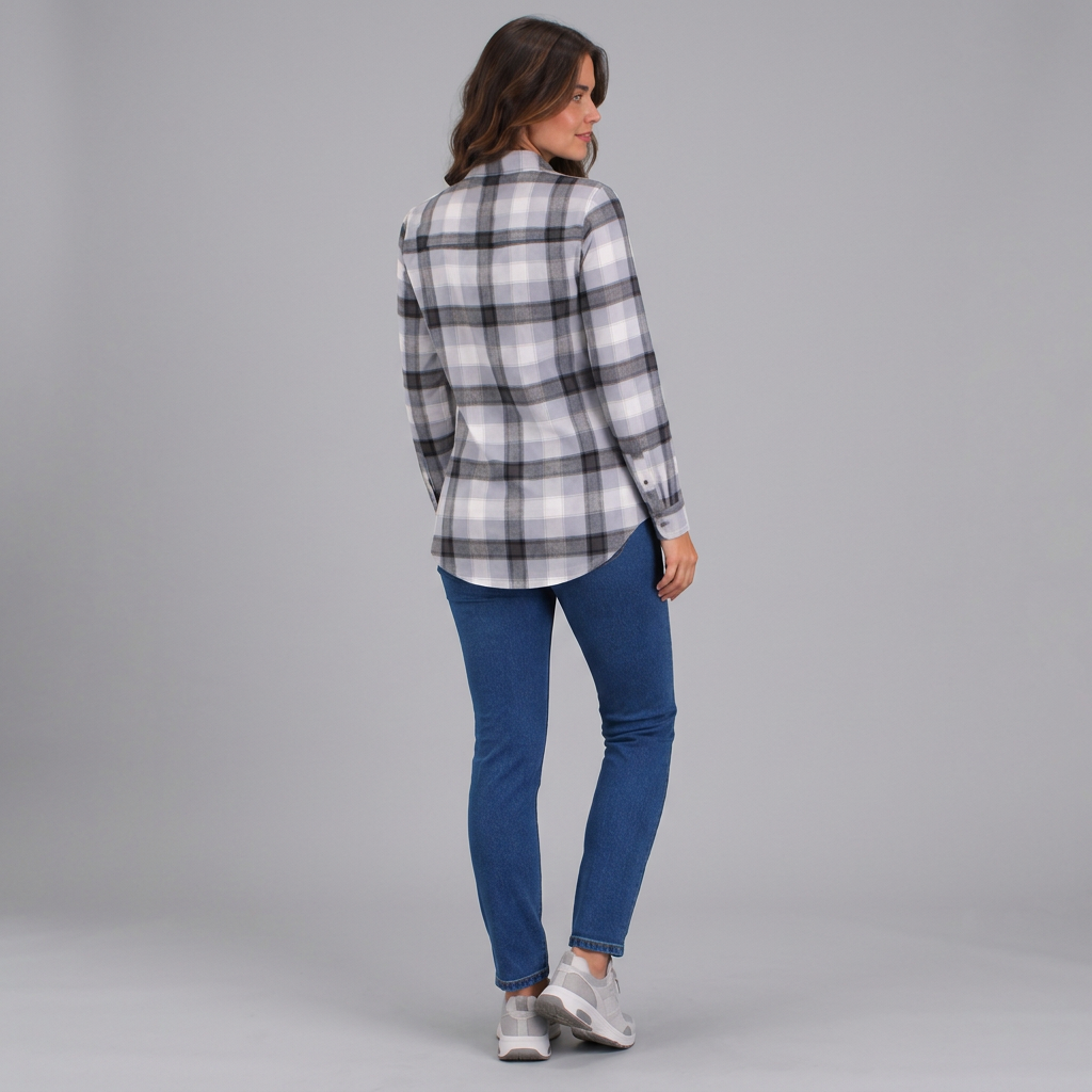 Blusa Leñadora para mujer color vinotinto