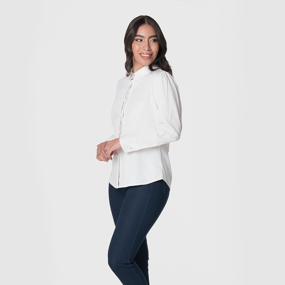 Blusa Con Bordado Lec Lee Blanca