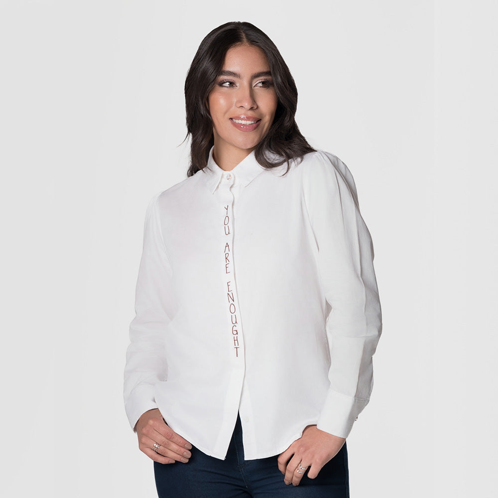 Blusa Con Bordado Lec Lee Blanca