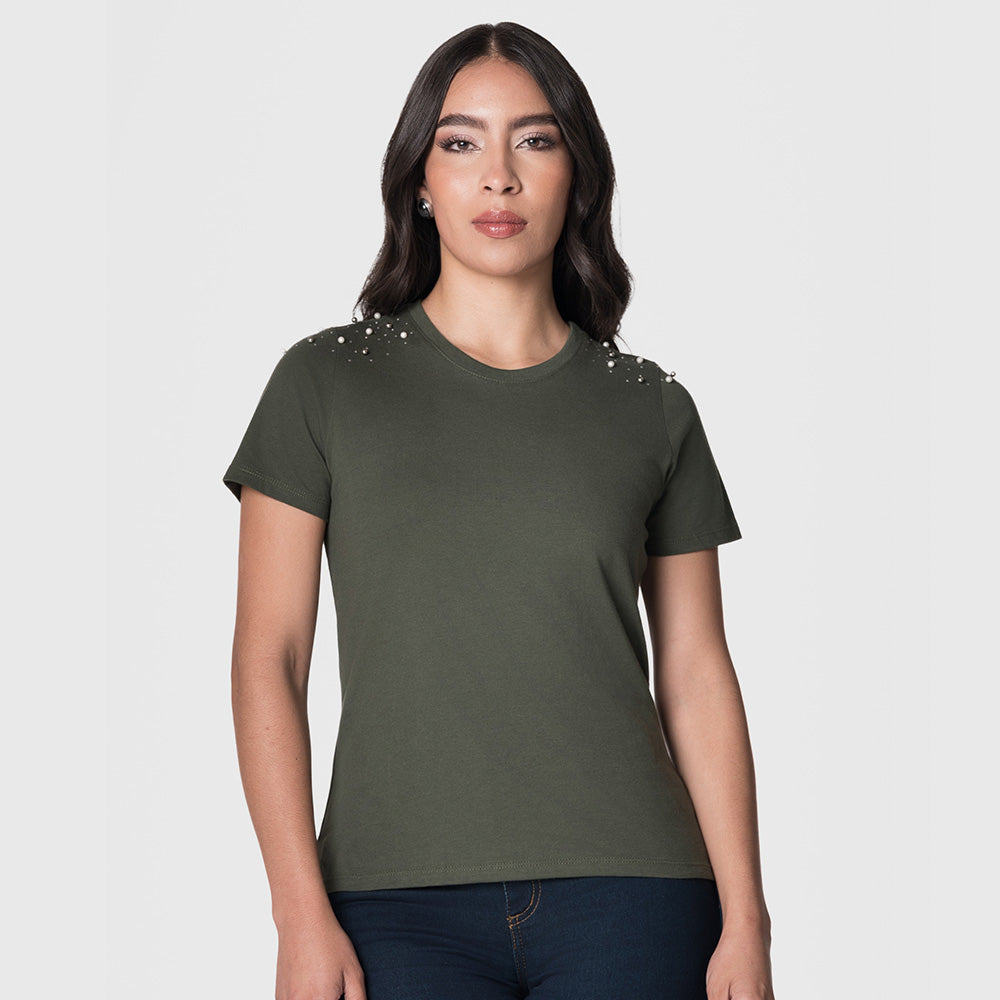 Camiseta para Mujer Lec Lee - Verde Militar