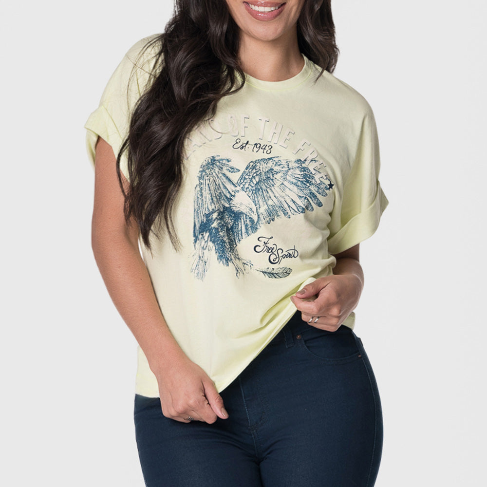 Camiseta Casual Mujer Lec Lee Verde Pistacho