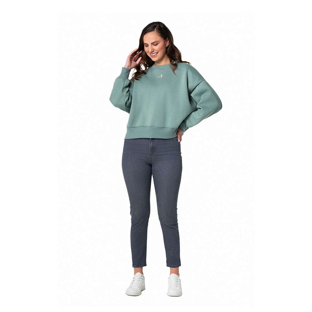 Buzo cuello redondo para mujer Lec Lee - Verde Esmeralda