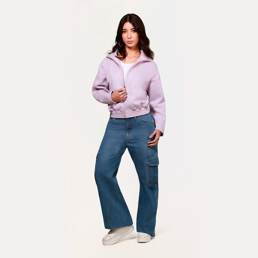 Chaqueta Casual Mujer Lec Lee – Lila y Gris