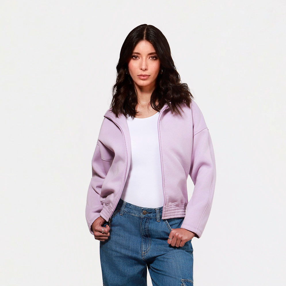 Chaqueta Casual Mujer Lec Lee – Lila y Gris