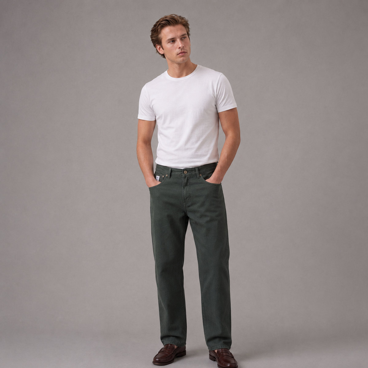 Pantalón Clásico 290 Hombre Lec Lee Verde