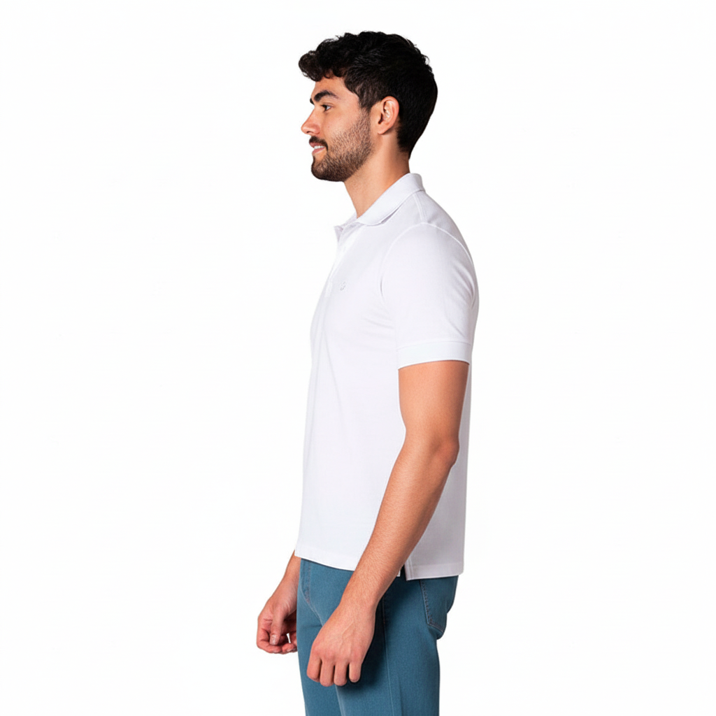 Camiseta Polo 303 Hombre Lec Lee - Blanco