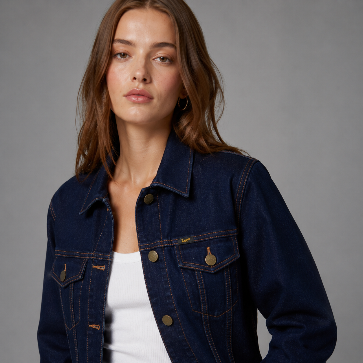 Chaqueta Clásica Mujer Lec Lee Azul Oscuro