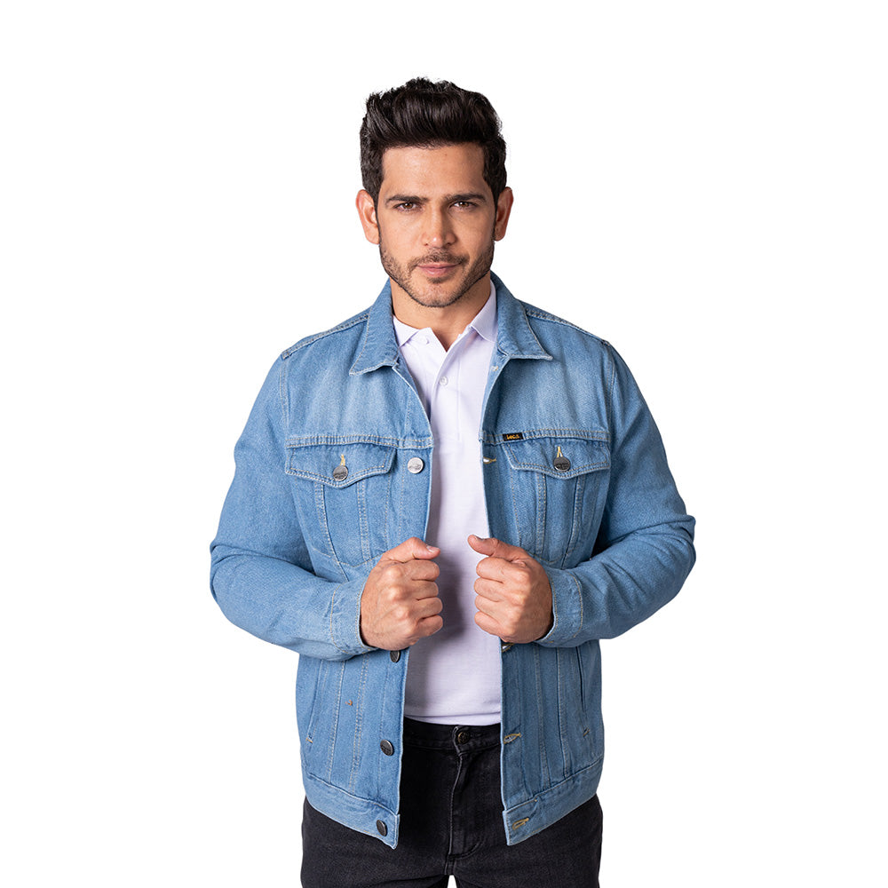 Chaqueta En Denim Clásica Renovada Lec Lee Índigo Claro